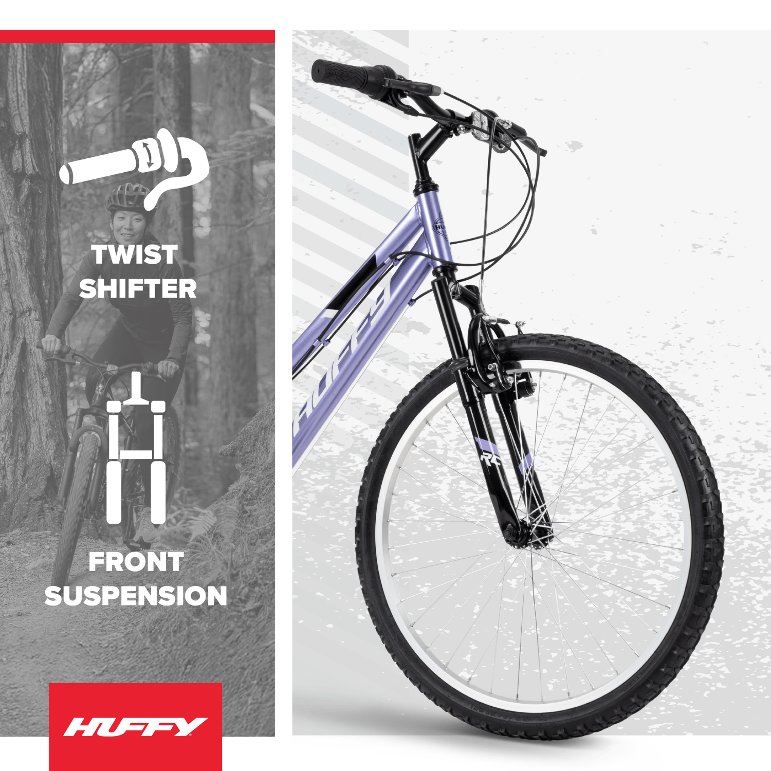 Huffy Rock Creek 24" Mountain Bike, Purple photo 2
