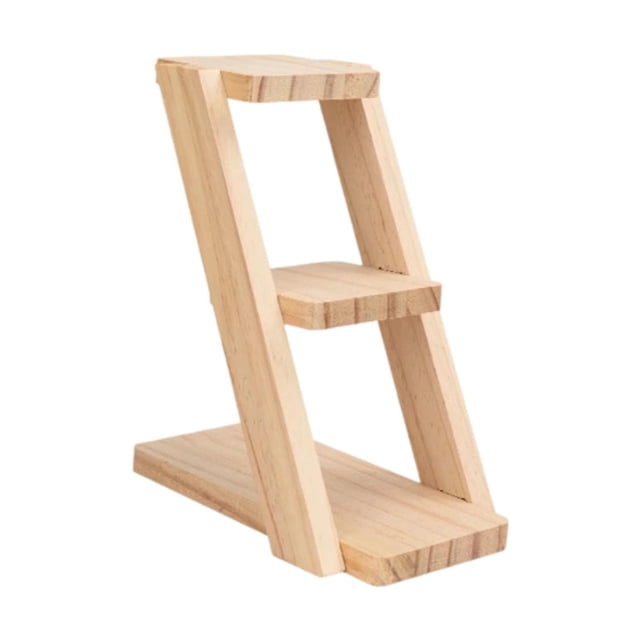 Soporte de mesa de madera para plantas, estante de escritorio de 3 niveles, expositor cuadrado para flores Estilo B
