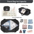 thumbnail image 5 of Weekender Bags for Women, Carry on Overnight Weekend Travel Duffel Bag with Shoes Compartment &Toiletry Bag, Personal Item Bag for Travel Business Trips Sport Hospital(Black), 5 of 8
