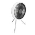 thumbnail image 3 of Ventilador de camping con luz de 3 niveles, batería recargable de 10000 mAh, ventilador de tienda de campaña de 3 velocidades con gancho, trípode, ventilador de mesa portátil, color blanco, 3 of 15