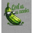 thumbnail image 2 of Cool As A Cucumber Humor Youth Heather Gray Long Sleeve Hoodie-Medium, 2 of 6