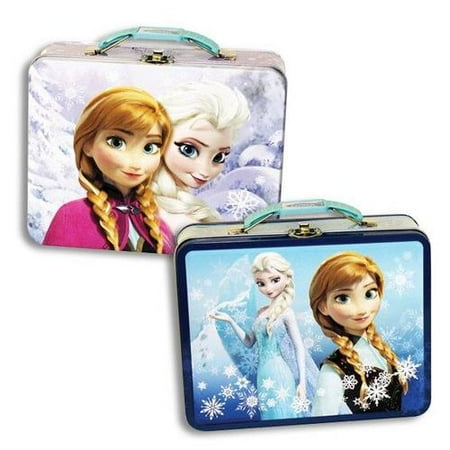 Tin Disney Frozen Anna and Elsa Lunch Box - Walmart.com