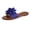 Blue_044, variant on Domuza Women's Bow Sandals Sparkly Flat Sandals 2026 Summer Open Toe Slip On Slide Vacation Sandals Blue 6.5(EU-37)
