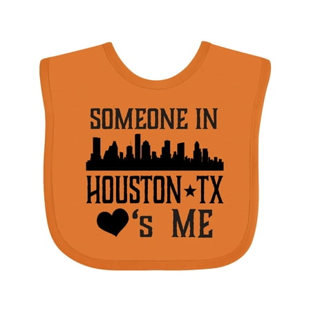 

Inktastic Houston Texas Someone Loves Me Skyline Gift Baby Boy or Baby Girl Bib