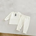 thumbnail image 2 of Timegard Baby Clothes for Girls Long Sleeve Cute Comfy Pants Outfits Children Solid Color Loungewear, 2 of 3