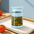 thumbnail image 5 of Glass Pickle Container with Strainer - Leakproof Airtight Fermentation Jar Food-Grade Kitchen Storage Kraut Maker Separator Lid Gift(blue), 5 of 6