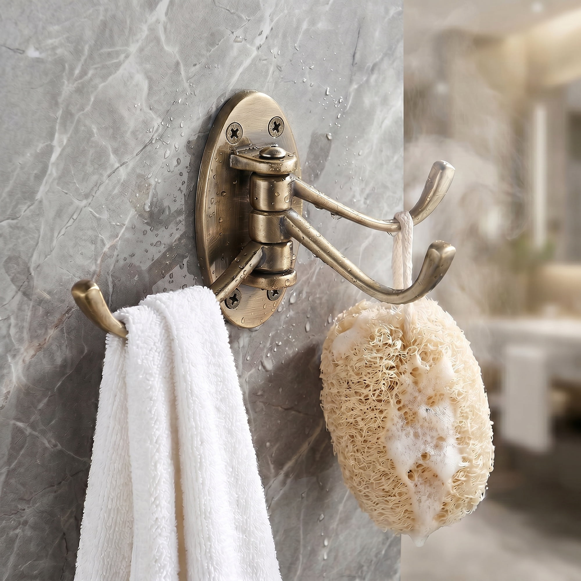 Unique Bargains 2Pcs Utility Hooks Metal Durable Hooks Copper