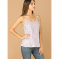 thumbnail image 4 of INSPIRE CHIC Blusa Lentejuela Plateada Brillante Cuello V A-Línea Top Camisola Con Correa De Ribete Para Mujer Rosado M, 4 of 6