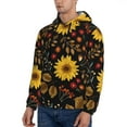 thumbnail image 2 of Bingfone Sunflowers Leaves Men'S Drawstring Hoodie Long Sleeve Pocket Sweatshirts-Xx-Large, 2 of 9