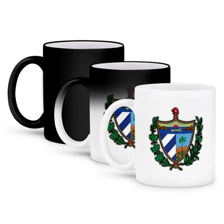 3dRose, Cuba Coat of Arms National Symbol Icon, 11oz Magic Transforming Mug