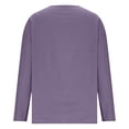 thumbnail image 4 of WERYOUNG Womens T Shirts Summer Casual Loose Fit Linen Long Sleeve Knit Tee Lightweight T-Shirts For Everyday Wear Versatile Top L, 4 of 6