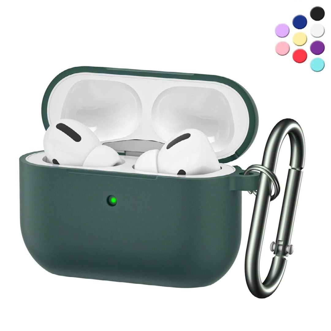 Fintie Case for AirPods Pro 2019, Silver Plating Soft TPU Cover with Hand Strap Full Body Shockproof Protective Skin for AirPods Pro Charging Case Supports Wireless Charging