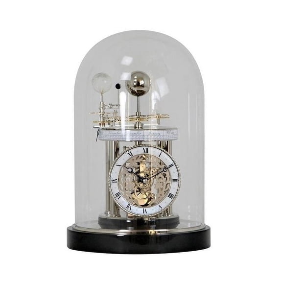 Hermle 22836742987 Astrolabium II Mantel & Table Clock - Black Piano