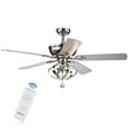 thumbnail image 4 of Tatiana 5-blade 52-inch Chrome Ceiling Fan with 3-Light Royal Chandelier (Remote Controlled), 4 of 5