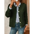thumbnail image 3 of Women'S Knit Cardigan Sweaters Casual Long Sleeve Open Front Button Down Trendy Jackets Outerwear  Green S, 3 of 8