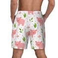 thumbnail image 4 of Uemuo Funny Little Pigs Pattern Mens Swim Trunks Quick Dry Board Shorts with Mesh Lining, Stretch Beach Shorts Quick Dry No-Chafing Board Shorts-XX-Large, 4 of 9