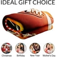thumbnail image 5 of Personalized Football Gifts for Boys 8-12 - 50" x 60" Inches Football Throw Blanket Gift - Cool Soft Cozy Throw Blanket for Sofa, Work, Living Room, 5 of 6
