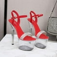 thumbnail image 5 of 181 Series 16.5cm Heel 6.5cm Platform Large Size 43 Women Shoes Sandals Catwalk Transparent Crystal Shoes Wedding  LFD, 5 of 8