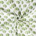 thumbnail image 4 of Indian Green Flower Print Hand Black Print Kantha Quilt Throw Blanket Bedspread Single Size Cotton, 4 of 4