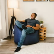 Big Joe Milano Bean Bag Chair, Navy Smartmax, Durable Polyester, 2.5 feet