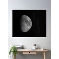 thumbnail image 2 of Waxing Gibbous Moon Poster Wall Art, Modern Wall Decor, 8x12 UNFRAMED, 2 of 3