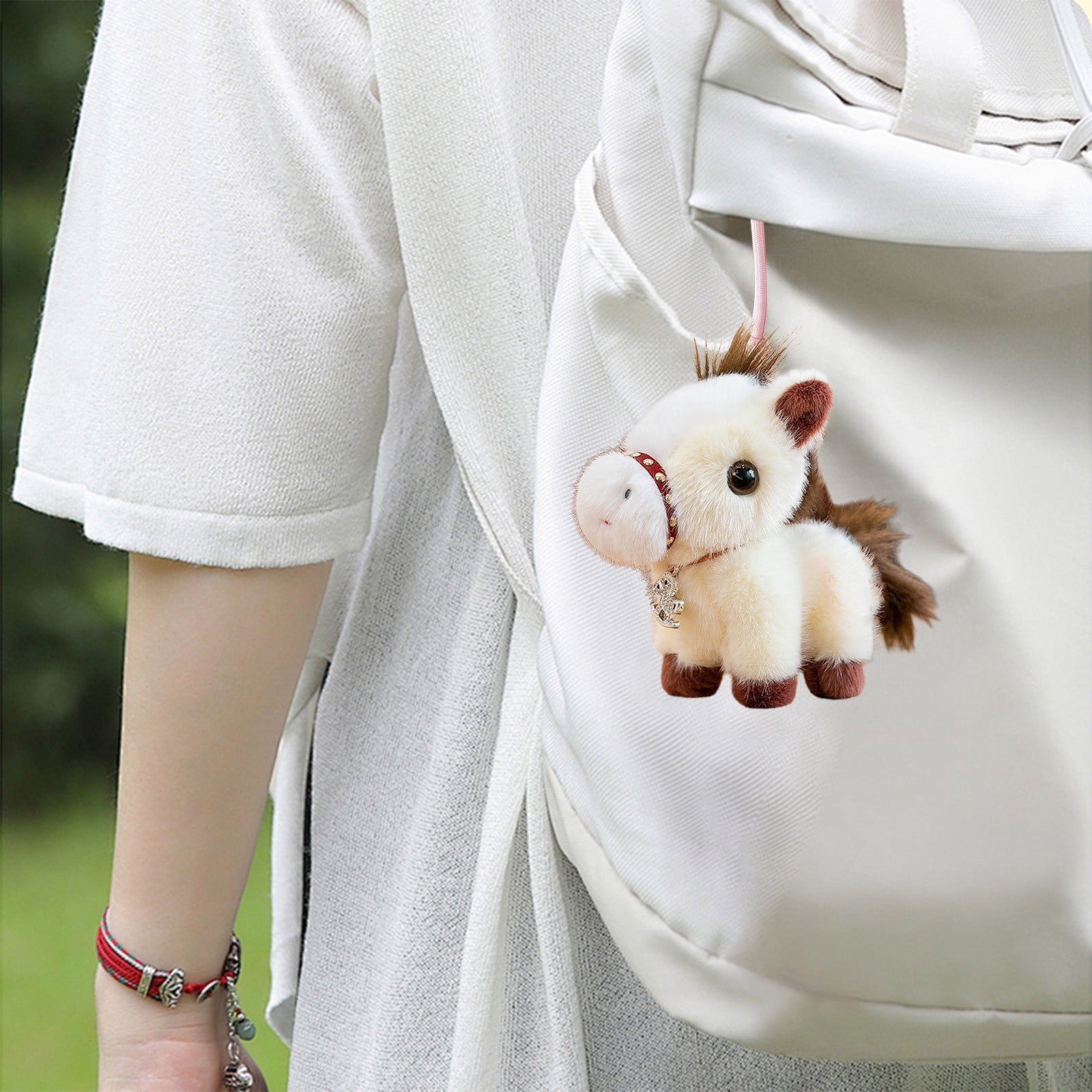 Porte-clés licorne en peluche, petit cheval, breloque de sac à dos, poupée mignonne, décoration suspendue, cadeau