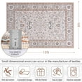 thumbnail image 2 of Softlife Elegant Boho Low Pile Rug Ultra Non-Slip Machine Washable Easy to Clean,8'x10',Beige, 2 of 8