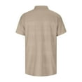 thumbnail image 4 of Krdevn Mens Shirts - Men's Leisure Stripe Contrast Design Lapel Button Long Sleeve Tops,Mens Fall Shirts,Color:Khaki,Size:S, 4 of 8
