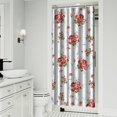 thumbnail image 2 of Waterproof Pioneer Shower Curtain 36x72 Inch Polyester Unique Colorful Floral Shower Curtain for Bathroom Hotel Home Decor with 7 Plastic Hooks, 2 of 5