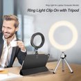 thumbnail image 2 of Advancent Anillo de luz para Selfie con soporte para trípode, lámpara de relleno circular, lámparas con Clip, maquillaje fotográfico en vivo, 3 modos Iluminación y accesorios Advancent HA063538-00B, 2 of 6