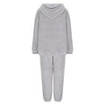 thumbnail image 4 of SUYIDA Women'S Winter Fleece Pajamas,Cozy Set With Hooded Pullover And Comfy Pants Featuring Convenient Pocket For Relaxation And Everyday Wear - Light Gray, 4 of 6
