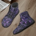 thumbnail image 4 of POLERO Womens Purple Black Camo Hunting Work Shoes for Women High Top Ankle Walking Barefoot Sneaker High Mid Ankle Support Training Athletic Walking Fitness Sneakers Travel Trainer Strap Shoes, 4 of 7