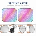thumbnail image 6 of Xecao Fun Rainbow Pink for Foldable Car Sun Shades (2-Pack) offer sun protection with an easy-fold design for convenient windshield shading., 6 of 7