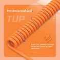 thumbnail image 7 of Mamba Snake Custom Coiled Keyboard Cable, 2.0M(0.66ft) USB-C to USB-A TPU Mechanical Keyboard Cable, Detachable Metal Aviator Double-Sleeved Wire for Gaming Keyboard(Orange), 7 of 7