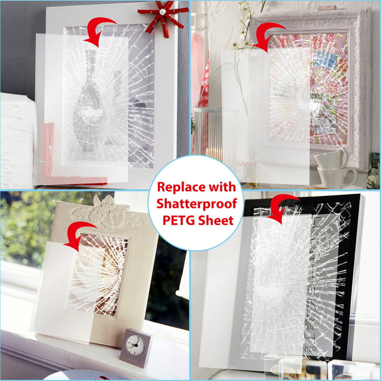 CraftyBook Heart Shaped Acrylic Boards 4 Piece Set - 5x7in Customizable  Double Sided Clear Acrylic Thin Plexiglass Sheets