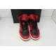 thumbnail image 5 of N I-K-E A i r-Jor-dan 1 Mid Reverse Bred Black Red Shoes 554724-660 Men's 10.5, 5 of 6