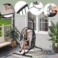 thumbnail image 4 of Uforic Wicker Hanging Egg Chair with Stand, Patio Swing Egg Chair Hammock Chair for Outdoor Indoor - Gray, 4 of 9