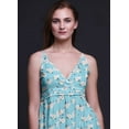 thumbnail image 5 of Bimba Floral Women Summer Printed V Neck Long Maxi Dress Holiday Resort Wear-X-Small, 5 of 6
