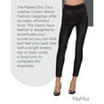 thumbnail image 7 of MeMoi Marea Chic Faux Leather Cotton Blend Fashion Leggings - Womens - Female (Medium/Large, Black), 7 of 7