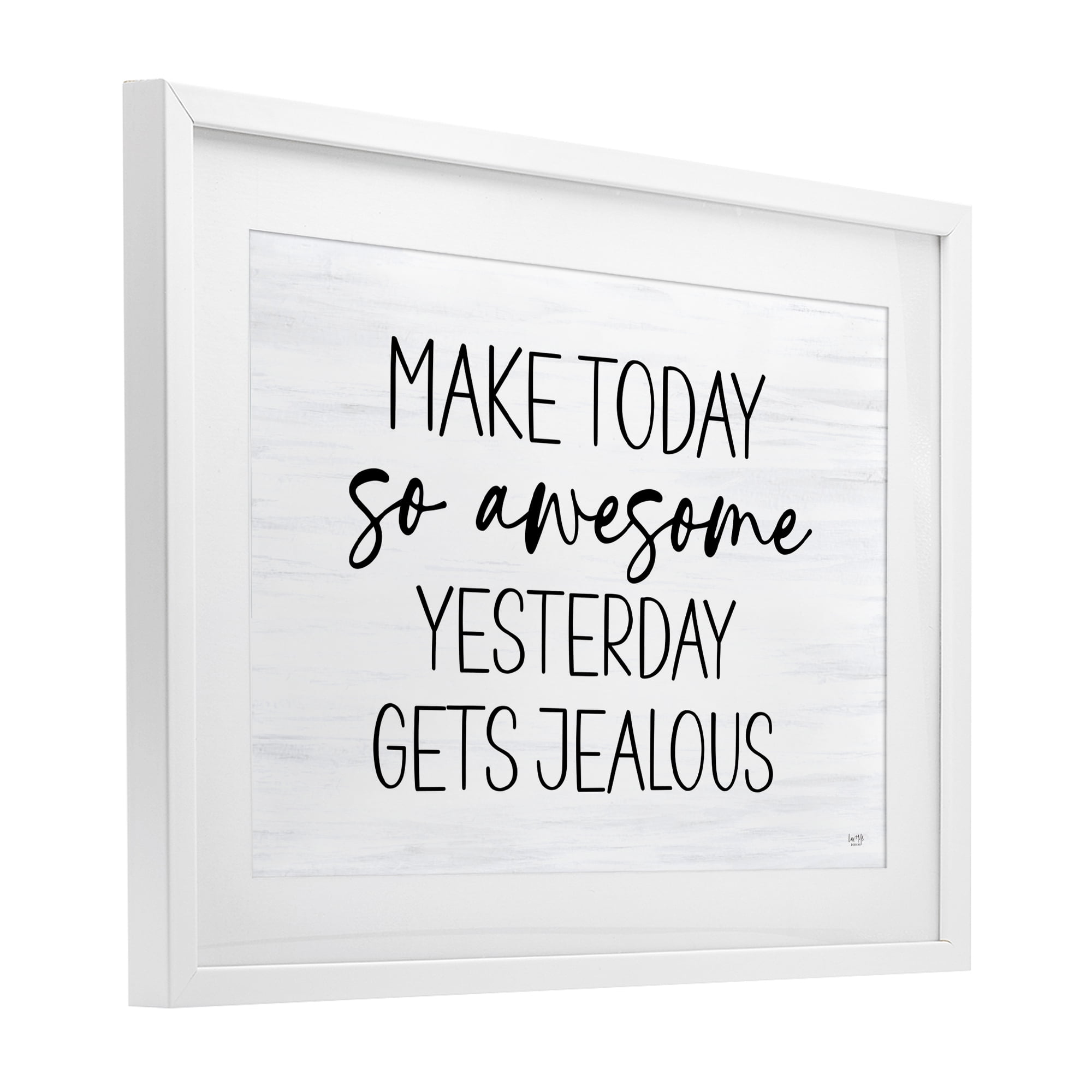 Stupell Industries Today So Awesome Yesterday Jealous White Framed Print Under Glass, design by Lux + Me Designs