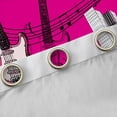 thumbnail image 4 of Feelyou Pink Guitar Black Out Curtains, Piano Musical Note Curtains Pack of 2 (42x63 Each), 4 of 6