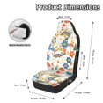 thumbnail image 6 of Uourmeti Floral Mushroom Rainbow Front Seat Covers for Automobile, Washable Stretch Polyester Fabric Automotive Seat Covers Set of 2 Pack, 6 of 12