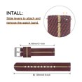 thumbnail image 4 of Uxcell Red Khaki Nylon Watch Band 18mm Width Soft and Comfortable Nylon Strap with Silver Buckle, 4 of 6