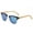 Black Frame Light Blue Flash Mirror, variant on Modern Retro Fashion Real Bamboo Temple Fashion Sunglasses Vintage Design for Men & for Women