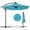 Blue, variant on 10 FT Solar LED Patio Outdoor Umbrella Hanging Cantilever Umbrella Offset Umbrella Easy Open Adustment with 32 LED Lights