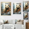 thumbnail image 4 of Designart "Surreal Grizzly Bear Fantasy World" Animals Bear Floater Framed Canvas Prints, 4 of 5