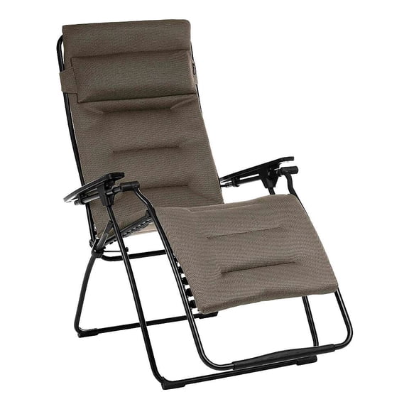 Open Box Lafuma Futura Air Comfort XL Series Outdoor Relaxation Chair, Taupe