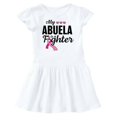 

Inktastic Breast Cancer Awareness My Abuela is a Fighter Gift Baby Girl Dress