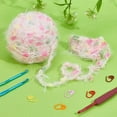thumbnail image 4 of Hilo artístico hilado a mano 100 g/madeja Hilo para tejer a mano Hilos de colores para manualidades con borlas decorativas, 4 of 5