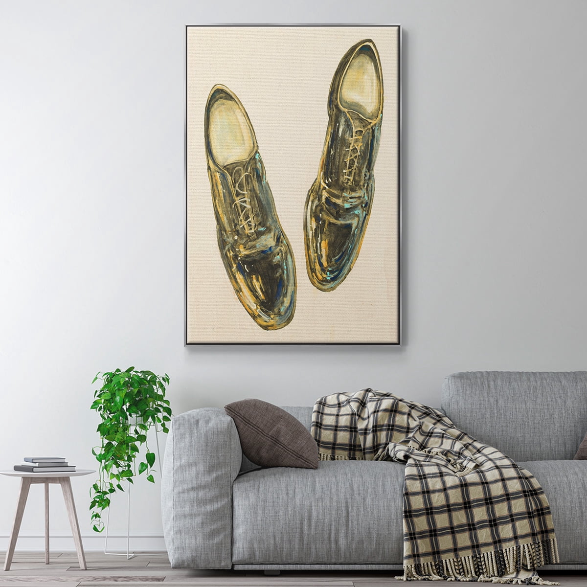 The Shoe Fits I V1 Framed Premium Gallery Wrapped Canvas - Ready to Hang - 17 x 25 - Silver Floating Frame